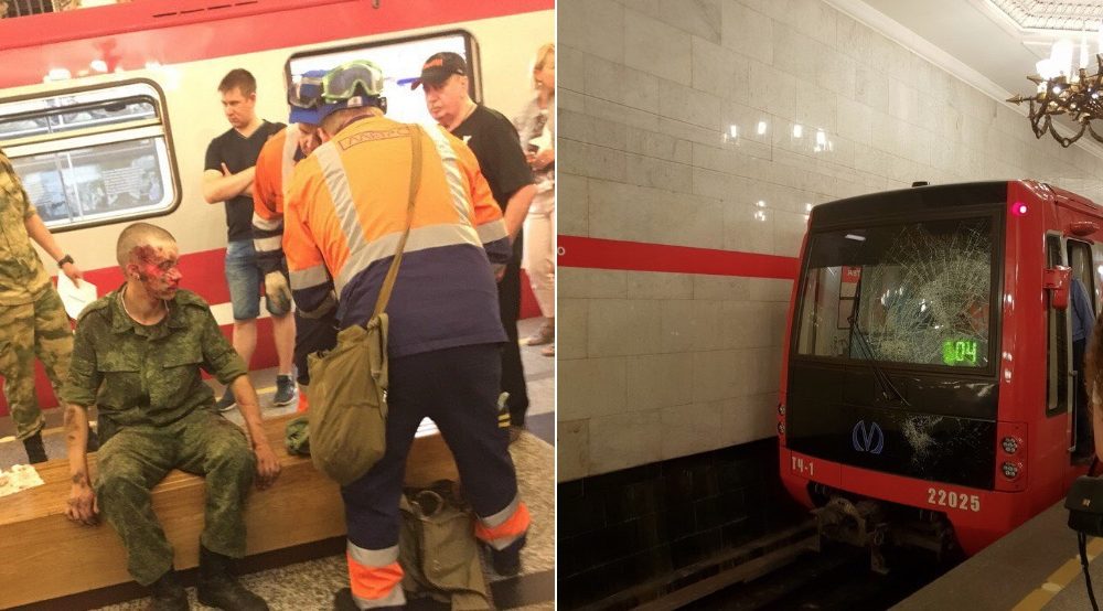 vojak prežil zrážku s metrom